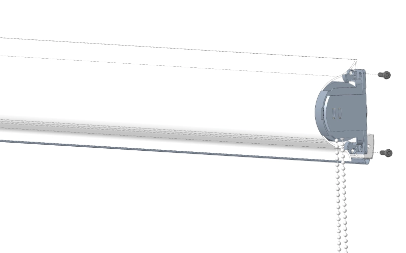 krok 2 – odskrutkovanie drziakov mechanizmu aby bolo mozne uvolnit povodne ovladanie