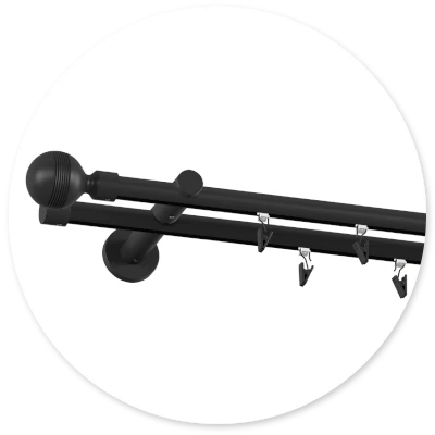 Čierno biele - drážková tyč