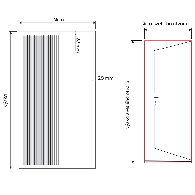 zameranie sieťky na okno plisé lite - 1img