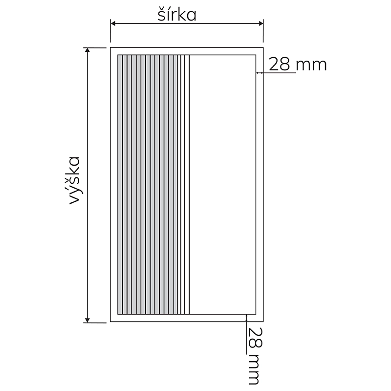 zameranie sieťky na okno plisé lite - 7img